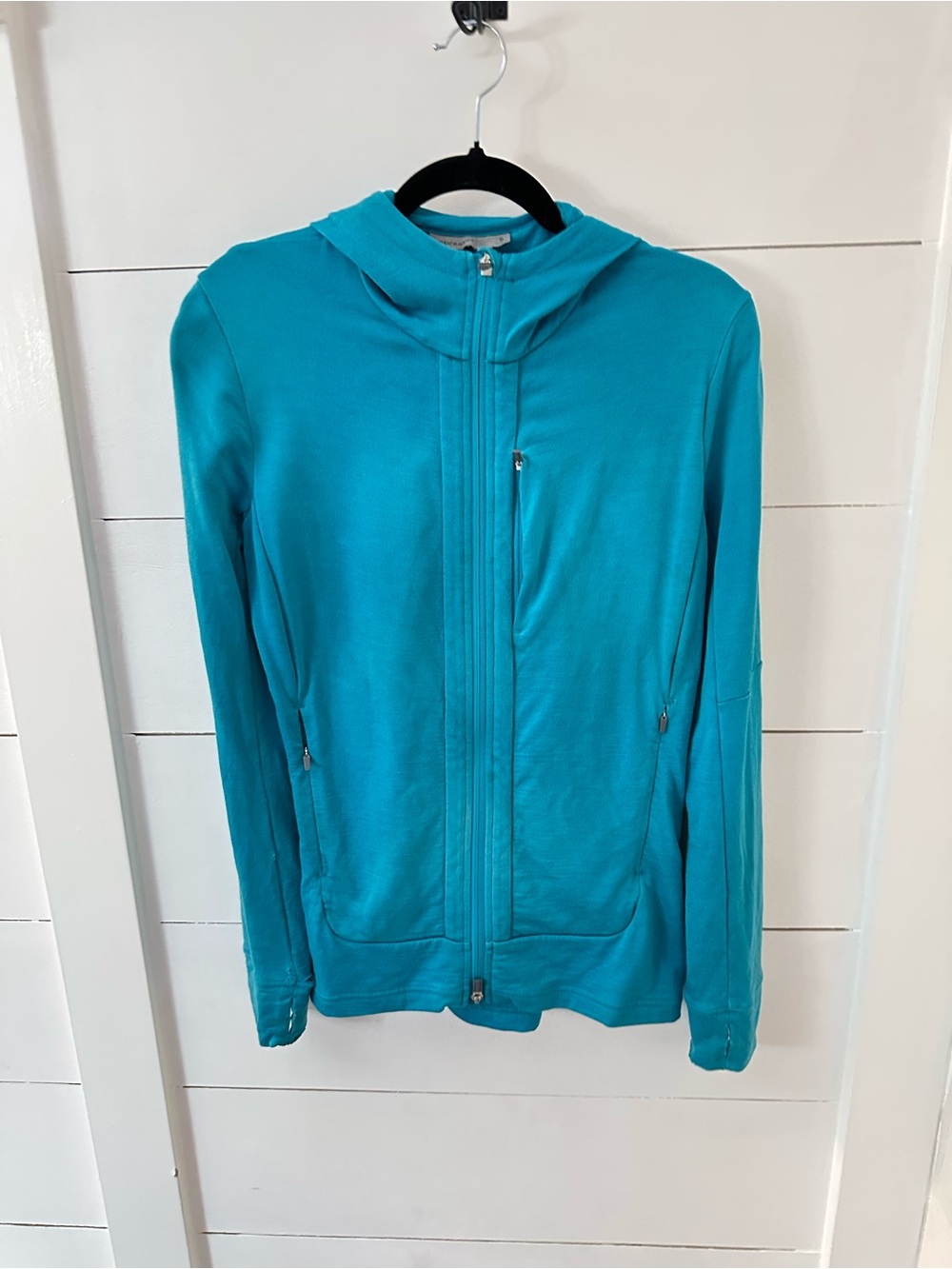 Icebreaker S Merino wool full zip hooded layering gorpcore jacket
